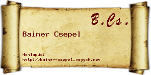 Bainer Csepel névjegykártya